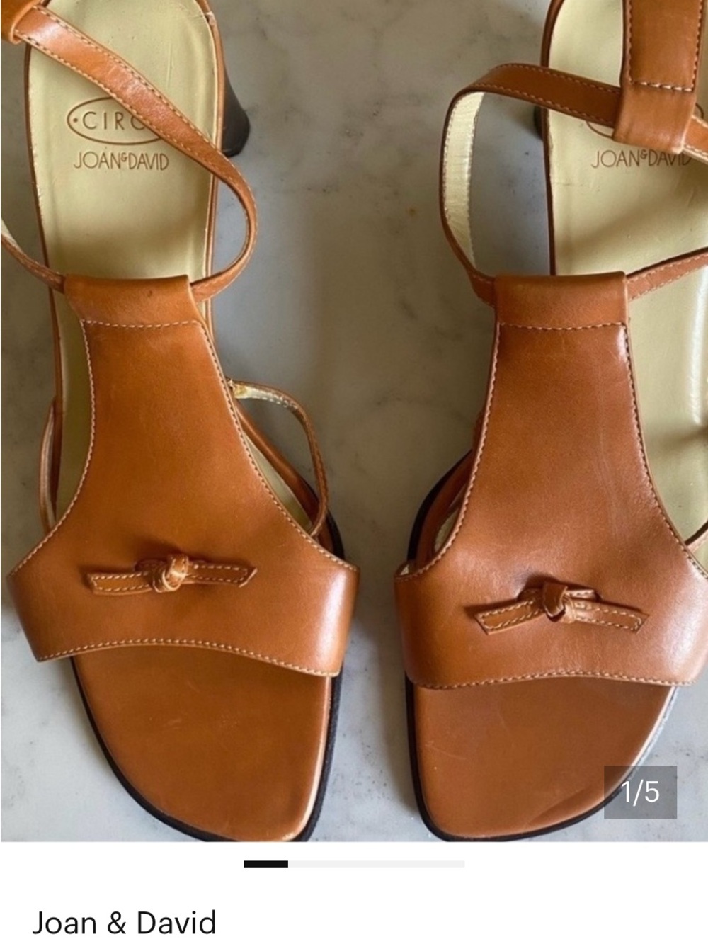 Joan and David Circa Leather Summer Sandals Womens Size 6.5
